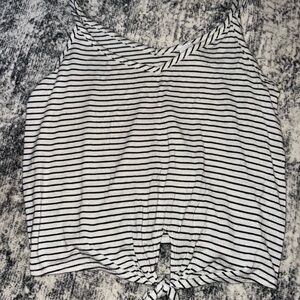 Olivia Rae Black and White Striped Top